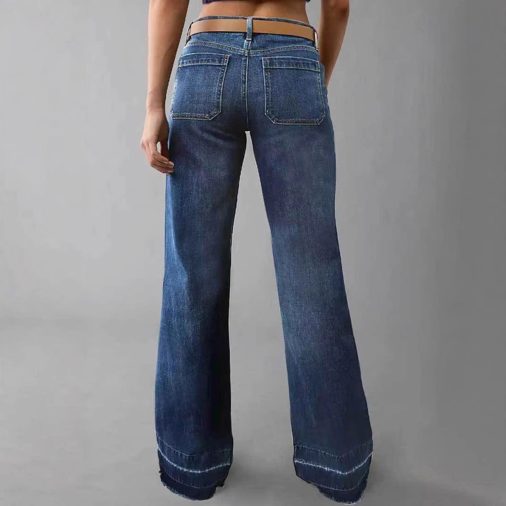 Retro High Waist Straight Loose Slimming And All-matching Jeans