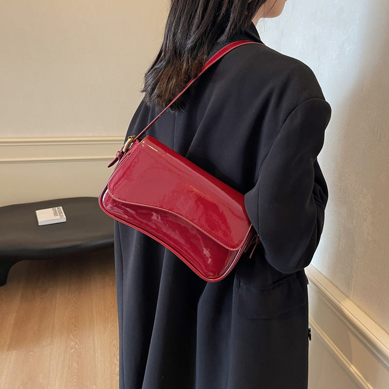 Fashion Women's Shiny Simple Shoulder Bag