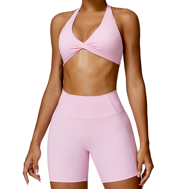 Winter Tight Beauty Back Yoga Suit Quick-drying Workout Clothes Outdoor Running Sports Suit