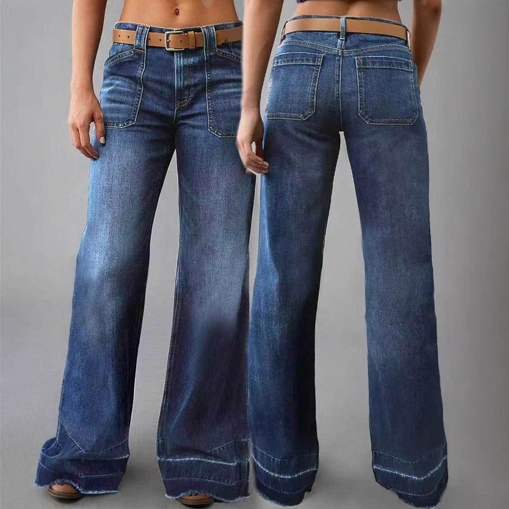 Retro High Waist Straight Loose Slimming And All-matching Jeans