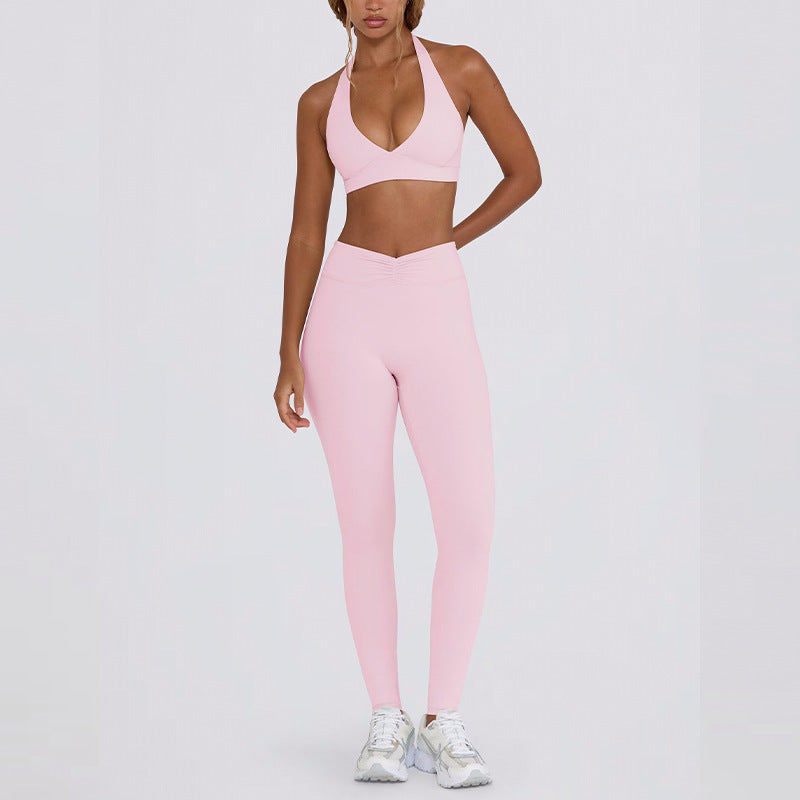 Shockproof With Chest Pad High Elastic Brushed Workout Top