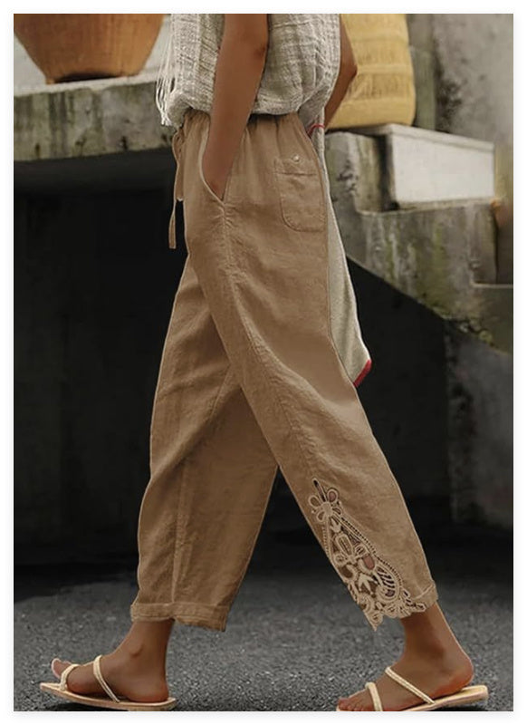 Women's Casual Pants Baggy Straight Trousers
