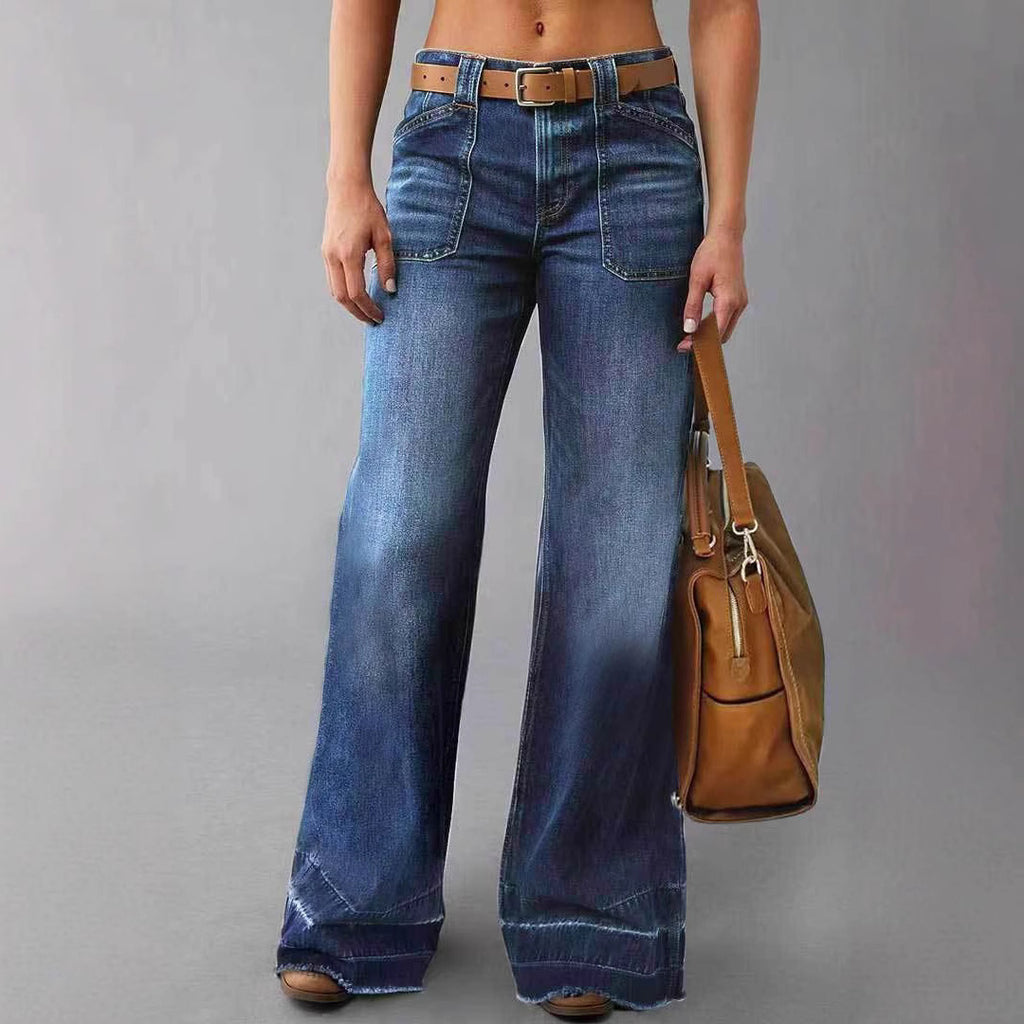 Retro High Waist Straight Loose Slimming And All-matching Jeans