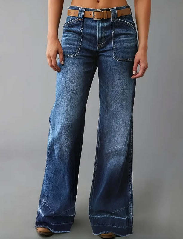 Retro High Waist Straight Loose Slimming And All-matching Jeans